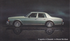 Caprice Classic 4-Door Sedan, US postcard, standard size, 1978