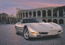 Corvette C5 Coupe 1999, A6 size postcard, 100 years of Chevrolet by GM Europe, 2011