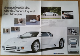 Zender Vision III concept car brochure, 8 pages, 1988, German language