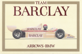 Barclay Arrows-BMW Formula I, sticker, 13,5 x 9 cm, English