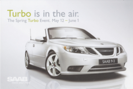 9-3 Turbo Convertible postcard, A5-size, English language