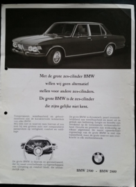 2500/2800 Sedan leaflet, 2 pages, A4+-size, c1968, Dutch language
