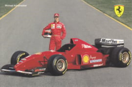 Formula One autogram postcard with driver Michael Schumacher, 1996, # 1073
