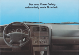 Passat/Passat Variant Safety brochure, 12 pages,  A4-size, German language, 9/1992