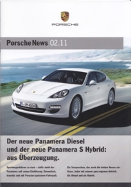 News 02/2011 with Panamera Diesel & S Hybrid, 28 pages, 05/11, German language