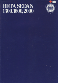 Beta Sedan brochure, A4-size, 8 pages, about 1979, English language