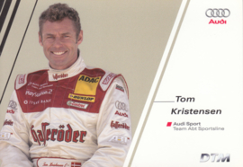 DTM racing driver Tom Kristensen, unsigned postcard 2004 season, German language