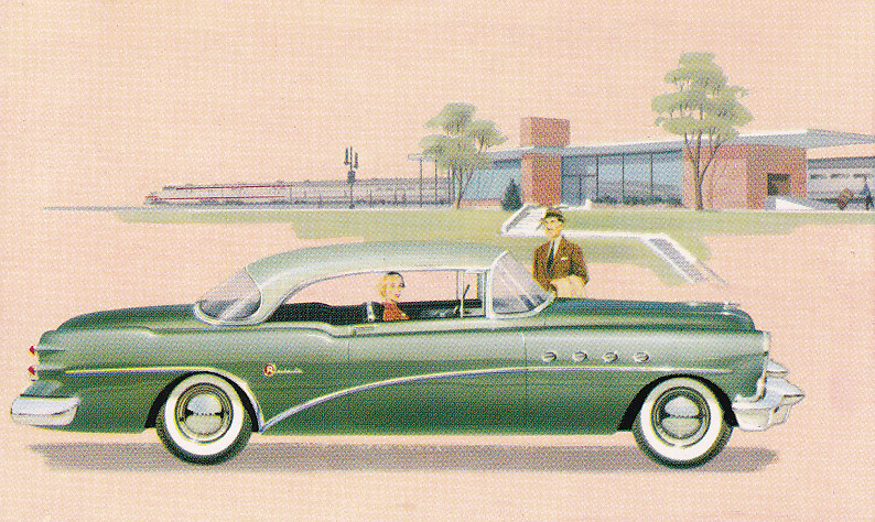 Roadmaster Riviera 76R, US postcard, standard size, 1954, # NB-5412