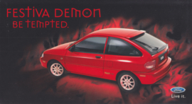 Festiva Demon Hatchback, oblong postcard, Australia, 8/1998, # FCL 7119
