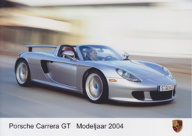 Porsche Carrera GT, 18 Press sheets, 10/2003, comes with color photo, importer-issued,  Dutch text