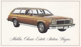 Malibu Classic Estate Station Wagon,  US postcard, standard size, 1976