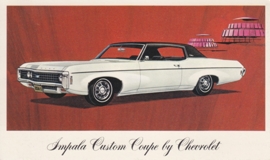 Impala Custom Coupe,  US postcard, standard size, 1969