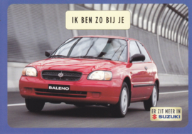 Baleno Sport, DIN A6-size postcard, Dutch language, 1999
