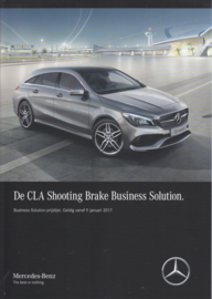 CLA Shooting Brake Business Solution special edition brochure, 4 pages, 01/2017, Dutch language