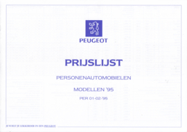 Program pricelist folder, 12 pages, 02/1995, Dutch language