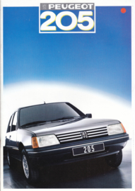 205 Hatchback brochure, 30 pages, A4-size, 1987, Dutch language