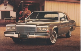 Fleetwood Brougham Coupe, US postcard, standard size, 1983
