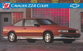 Cavalier Z24 Coupe, US postcard, large size, 19 x 11,75 cm, 1990