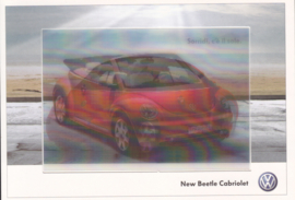 New Beetle Cabriolet lenticular postcard, Promocard Italy, # 3655