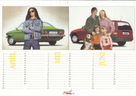 Program birthday calendar, 8 pages, 1995, Dutch language