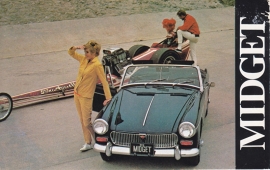 Midget Convertible, standard size postcard, USA, 1968