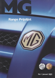 Program pricelist folder, 8 pages, # P-MG-005, 1/2005, Dutch language