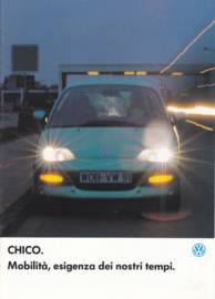 Chico experimental citycar brochure, A4-size, 8 pages, Italian language, 04/1992