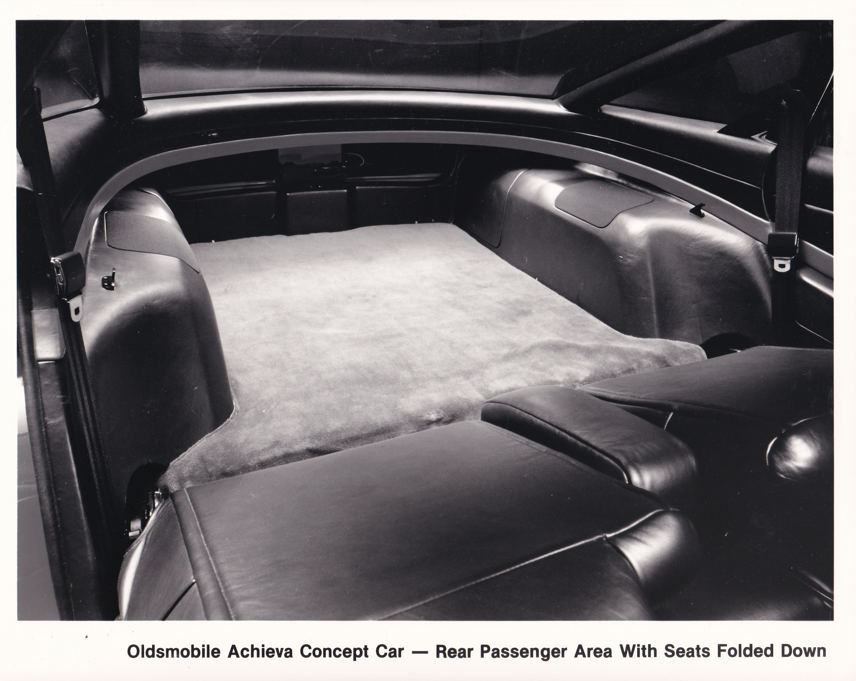 Oldsmobile Achieva Concept Car rear interior - large press photo - USA - 1992