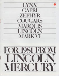 Lincoln-Mercury program,  12 pages, 8/1980, # P-108, USA