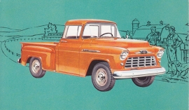 Chevy 3104 Pickup, US postcard, standard size, 1956