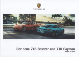 718 Boxster & Cayman brochure,  152 pages, 04/2016, hard covers, German language