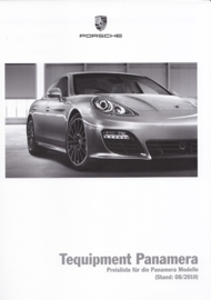 Panamera Tequipment pricelist, 60 pages, 08/2010, German