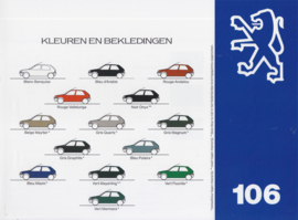 106 Hatchback brochure, 20 + 24 pages, A4-size, 1994, Dutch language (Belgium)