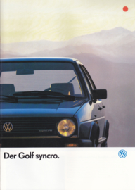 Golf Synchro brochure, 16 pages,  A4-size, German language, 07/1986