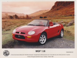 MG F 1.8i, press photo, Germany, 3/1995, # 550