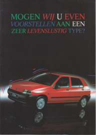 Clio brochure, 4 pages, c1990, A4-size, Dutch language