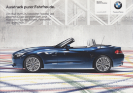 BMW Z4 Roadster/Coupe, fact card, 21x15 cm, Germany, c2009