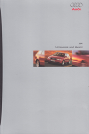 A4 Limousine & Avant brochure, 58 + 46 + 16 pages + cover, 09/1998, German language