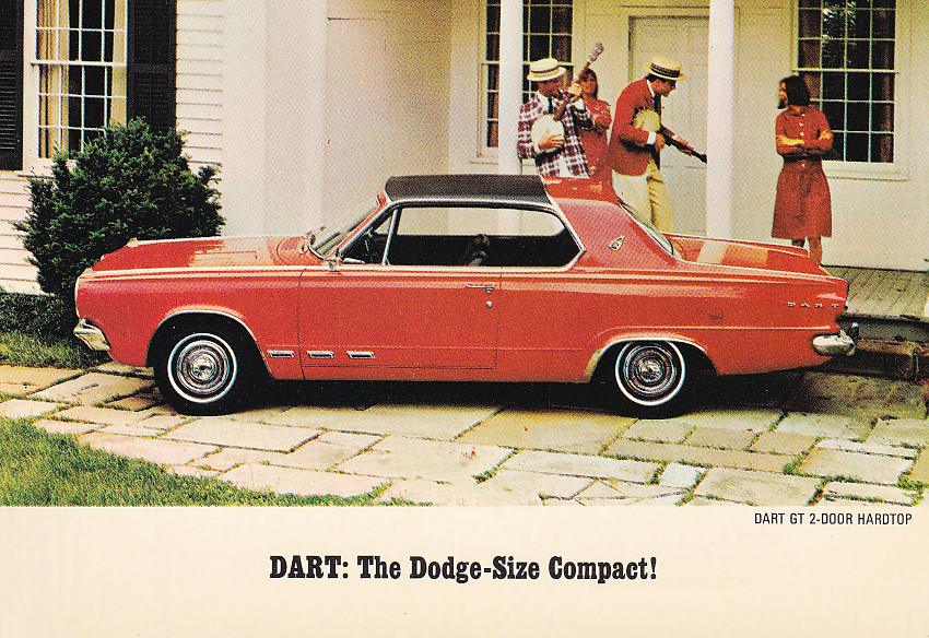 Dart GT 2-Door Hardtop, US postcard, larger size, 1965