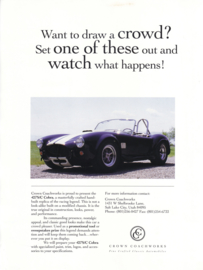 Cobra 427S/C by Crown Coachworks leaflet, 1 page, USA, English language