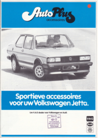 Jetta accessories (Zubehör) brochure, 4 pages,  A4-size, Dutch language, 1982