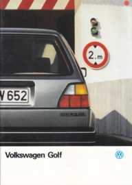 Golf brochure, 24 pages + specs. + prices,  A4-size, Dutch language, 08/1986