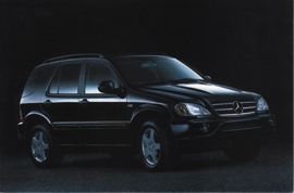 Mercedes-Benz ML 55 AMG Study, A6-size postcard, NAIAS 1999, English