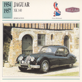 Jaguar XK 140 card, Dutch language, D5 019 03-03