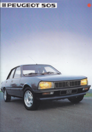 505 Sedan brochure, 24 pages, A4-size, 1984, Dutch language
