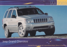 Jeep Grand Cherokee, A6-size postcard, IAA 2003