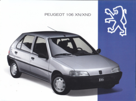 106 Hatchback brochure, 20 + 24 pages, A4-size, 1994, Dutch language (Belgium)