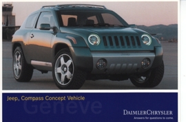 Jeep Compass Concept Vehicle, A6-size postcard, Geneva 2002