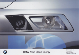 BMW 745h clean energy [hydrogen], 3 different press photo's, Dutch, 2002