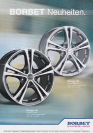 Borbet Design X8 & XL Alloy Wheels, 2 page leaflet, Germany, c2005
